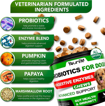 Youmile Dog Wellness Formula For Dogs Soft Chews For Seasonal Allergies, Gut, And Digestive Health. Vet-Reviewed, Premium-Quality Ingredients - Supplements Dog Vitamin