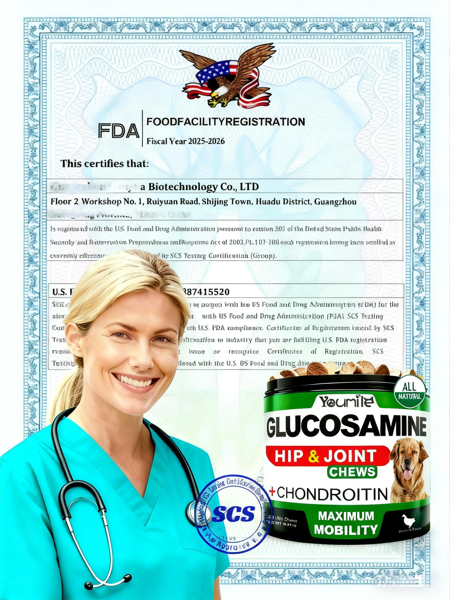 Youmile Hip & Joint Health Supplement For Dogs 120 Chews, Glucosamine Chondroitin MSM Dog Chews With Hyaluronic Acid, Liver Flavored Bone & Joint Support Supplement, For All Breeds