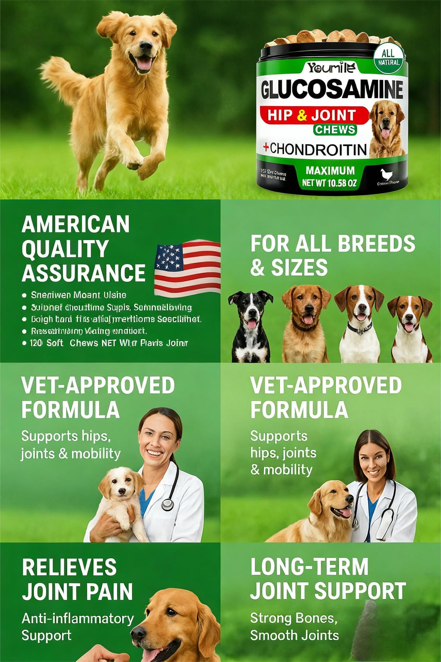 Youmile Dog Wellness Formula For Dogs Soft Chews For Seasonal Allergies, Gut, And Digestive Health. Vet-Reviewed, Premium-Quality Ingredients - Supplements Dog Vitamin